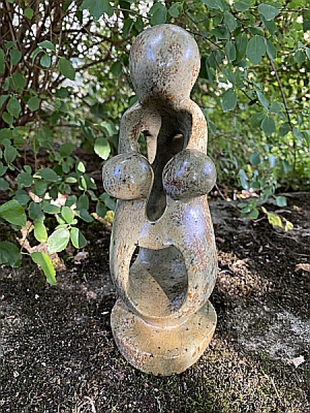 Shona Skulptur "Familie" aus Serpentin